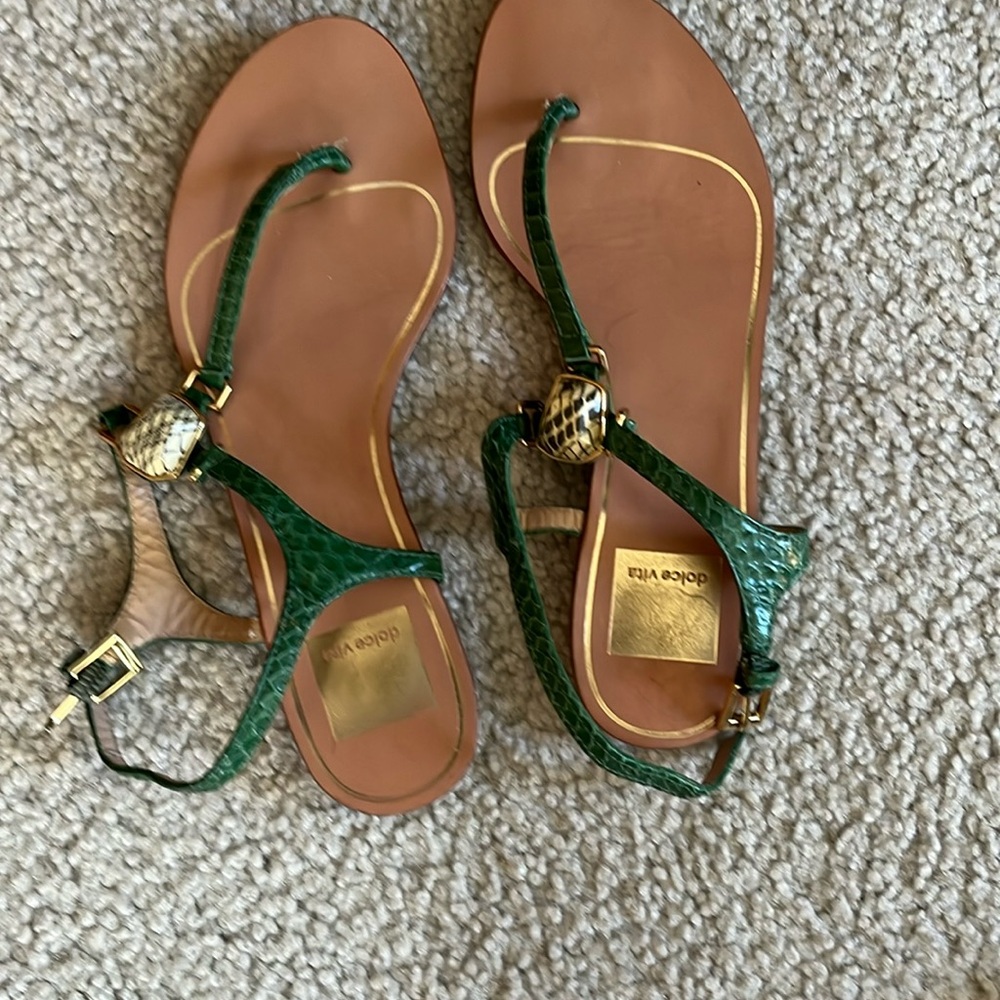 Strappy flats. Size 6 leather